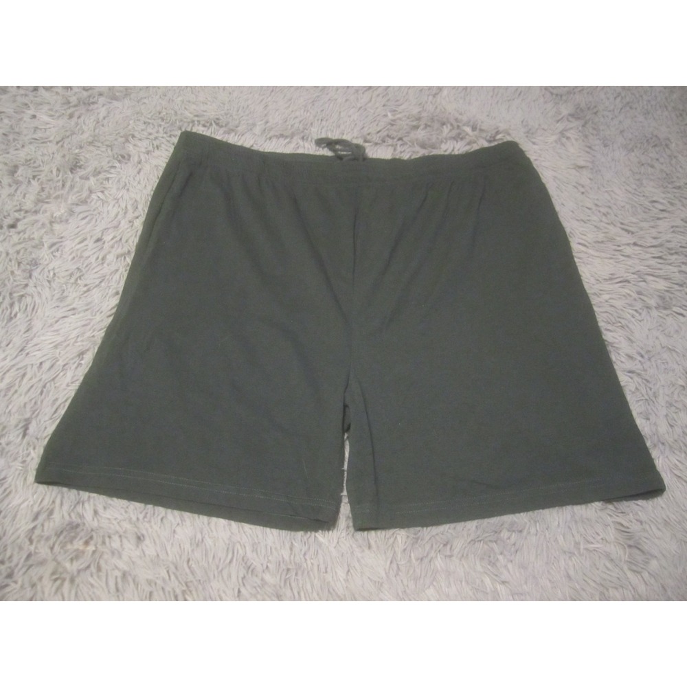 Haband Shorts Mens 2XL Green Stretch Athletic Drawstring w/Pockets